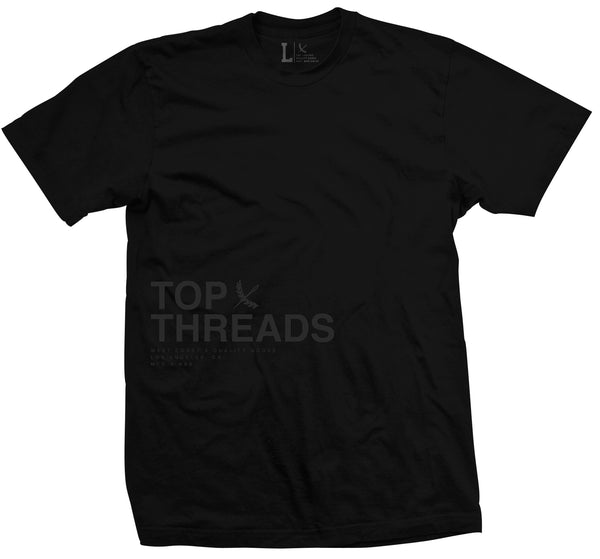 Statement Tee - Black / Black - topthreads