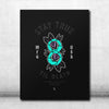 Stay True Canvas - Black / Teal