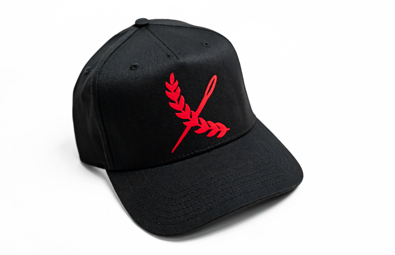 Classic Imperial 5 Panel Cap - Black / Infra-Red