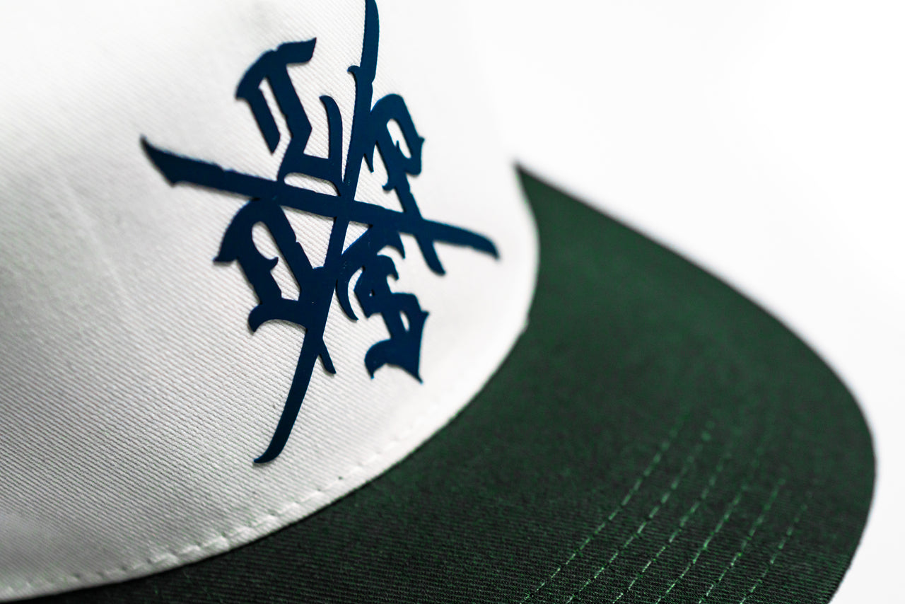 Hieroglyphic Cap - White / Green / Navy