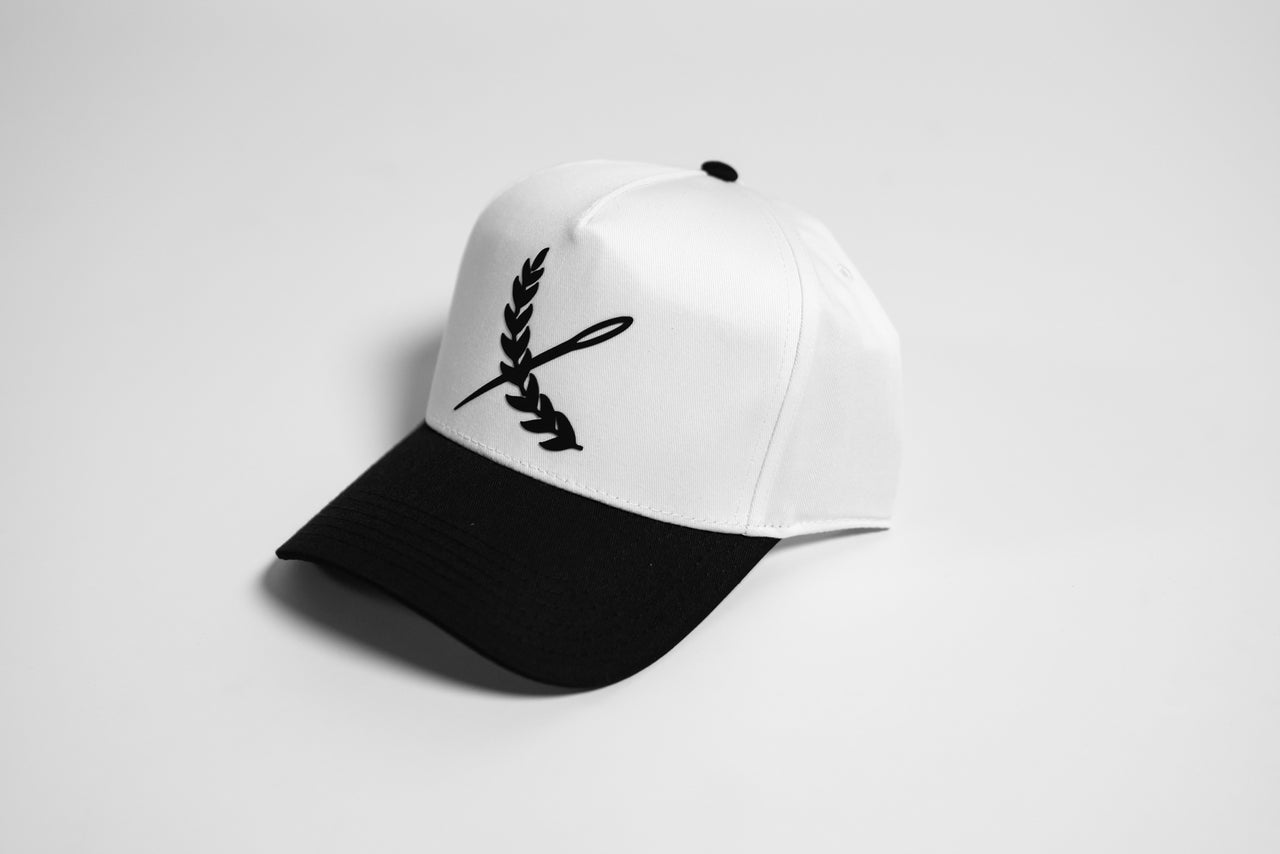 Classic Imperial 5 Panel Cap - White / Black