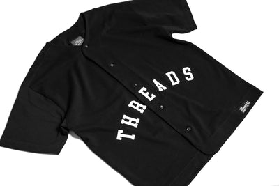 Premium Heavy Cotton Baseball Jersey - Black