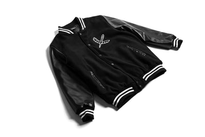 Varsity Letterman Bomber - Black