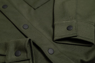 Double Knit Button Up - Olive