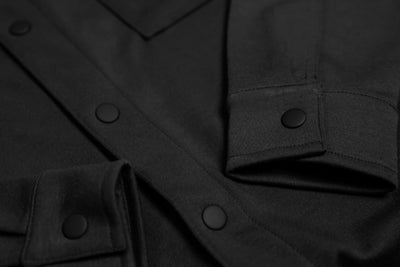 Double Knit Button Up - Black