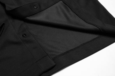 Double Knit Button Up - Black