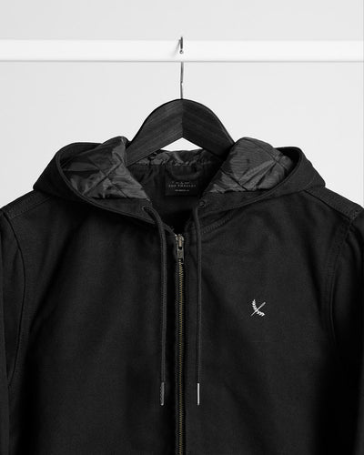 Heavy Quilted Hooded Zip Up