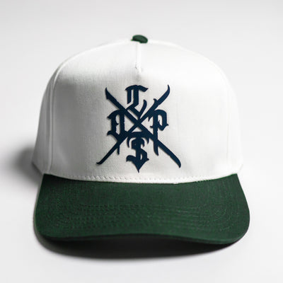 Hieroglyphic Cap - White / Green / Navy