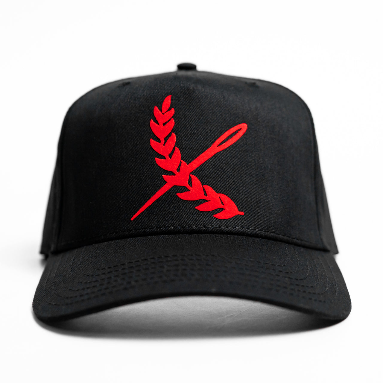 Classic Imperial 5 Panel Cap - Black / Infra-Red