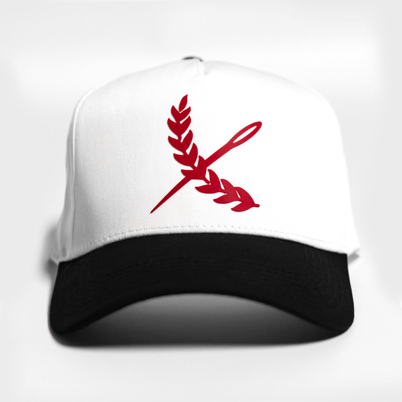 Classic Imperial 5 Panel Cap - White / Black / Red