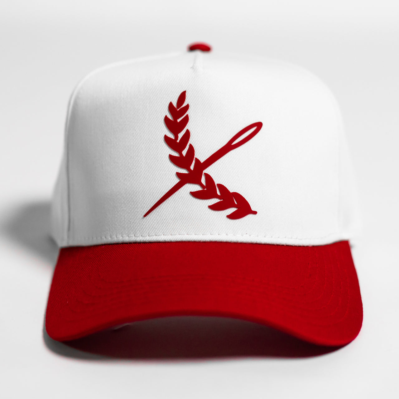 Classic Imperial 5 Panel Cap - White / Red