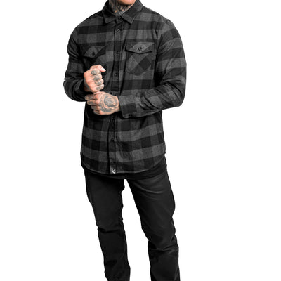 Imperial Buffalo Flannel - Black/Grey