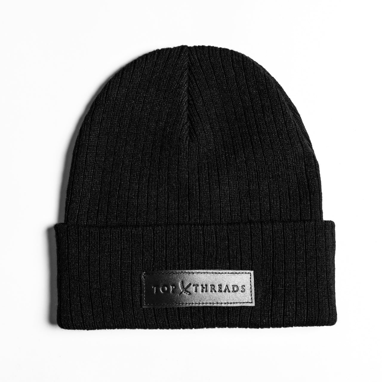 Melrose Rib Knit Beanie - Black