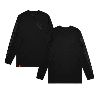 Oasis Monochromatic Long Sleeve Tee - Black