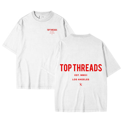 Rep Tee - White / Red