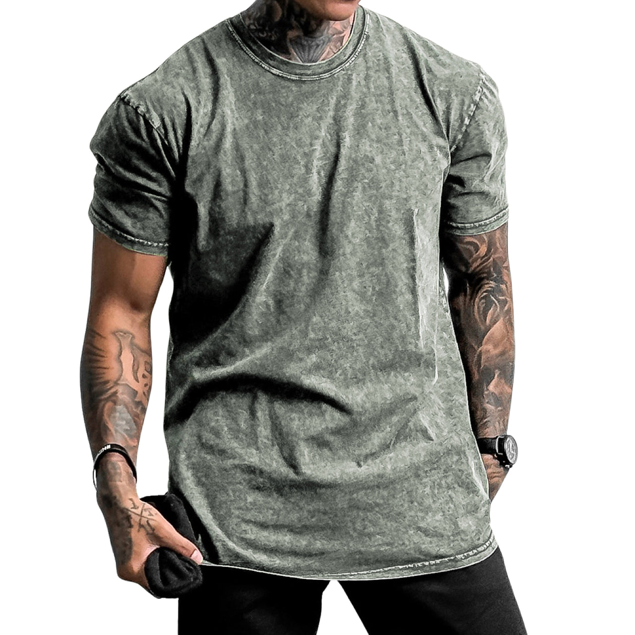 Stone Tee - Moss