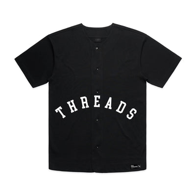 Premium Heavy Cotton Baseball Jersey - Black