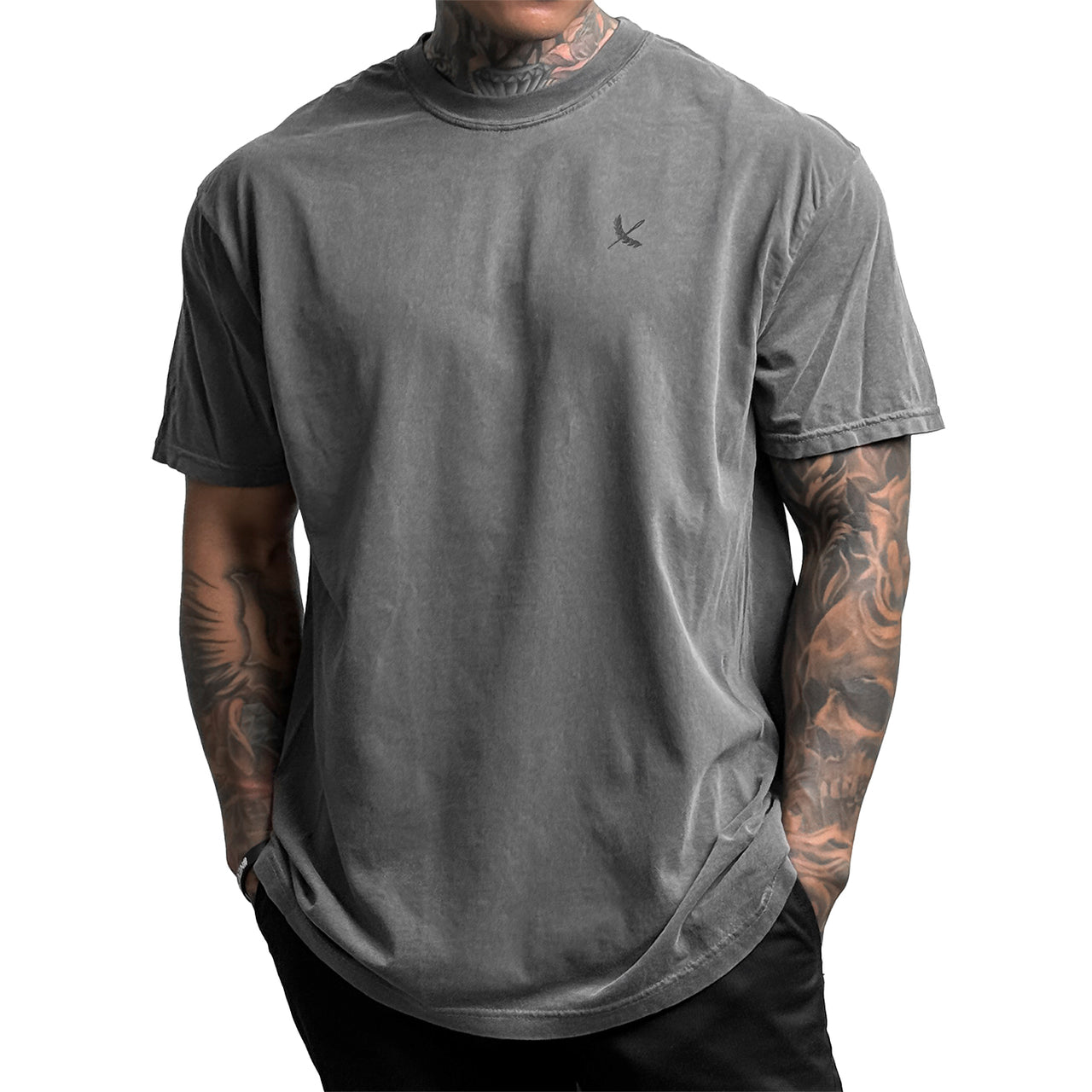 Staple Logo Tee - Concrete