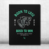 Bred To Win Canvas - Black/Teal