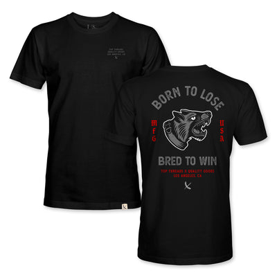 Bred To Win Tee - Black / Fire