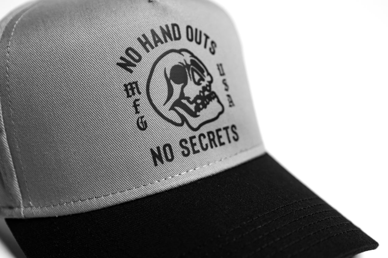 No Handouts Cap - Black and Grey