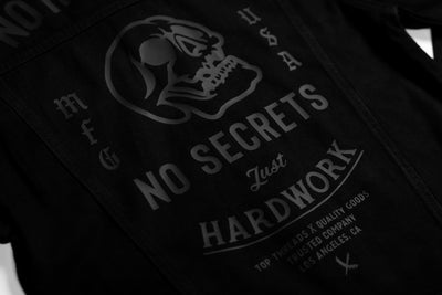 No Hand Outs Denim Jacket - Black