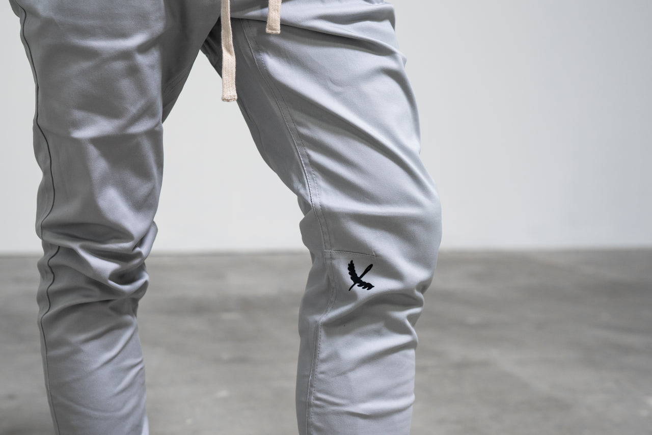 Premium Zip Closure Joggers - Grey