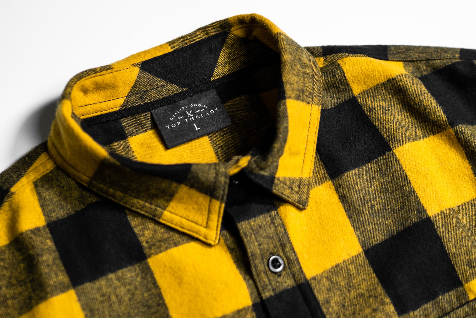 Black and yellow flannel jacket hot sale