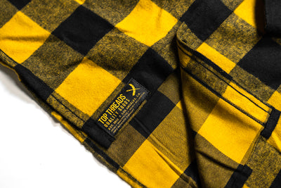Imperial Cuffed Flannel - Black Yellow