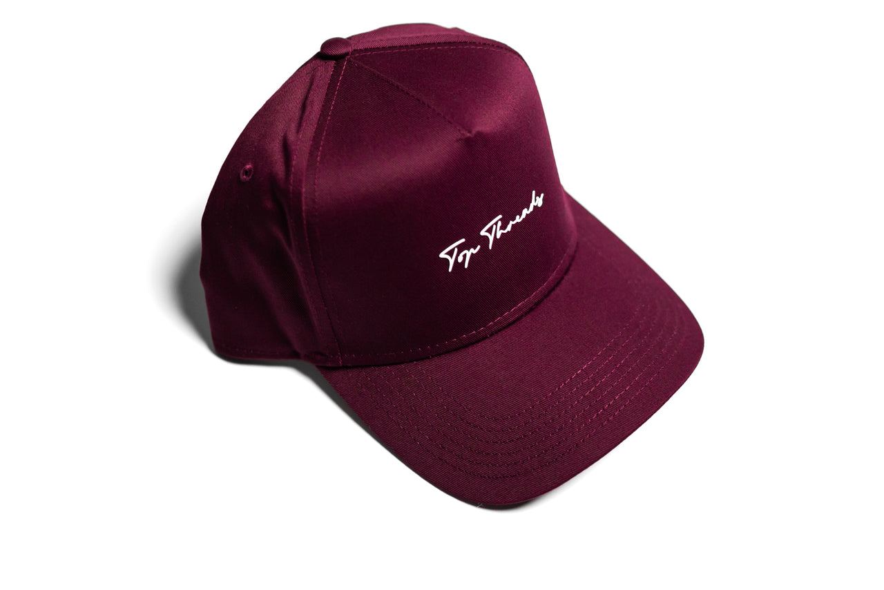 Signature 5 Panel Cap - Maroon