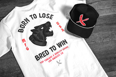 Bred To Win Tee - White / Fire