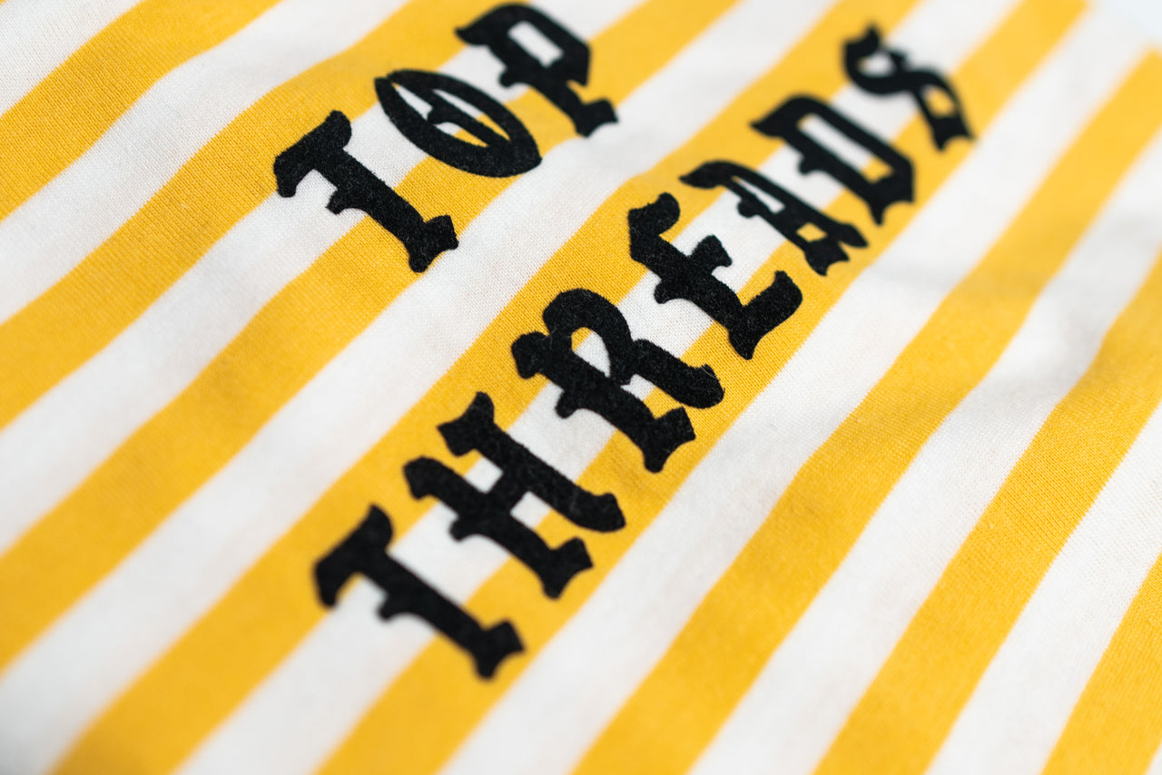 Hooligan Stripe Tee - Yellow / White