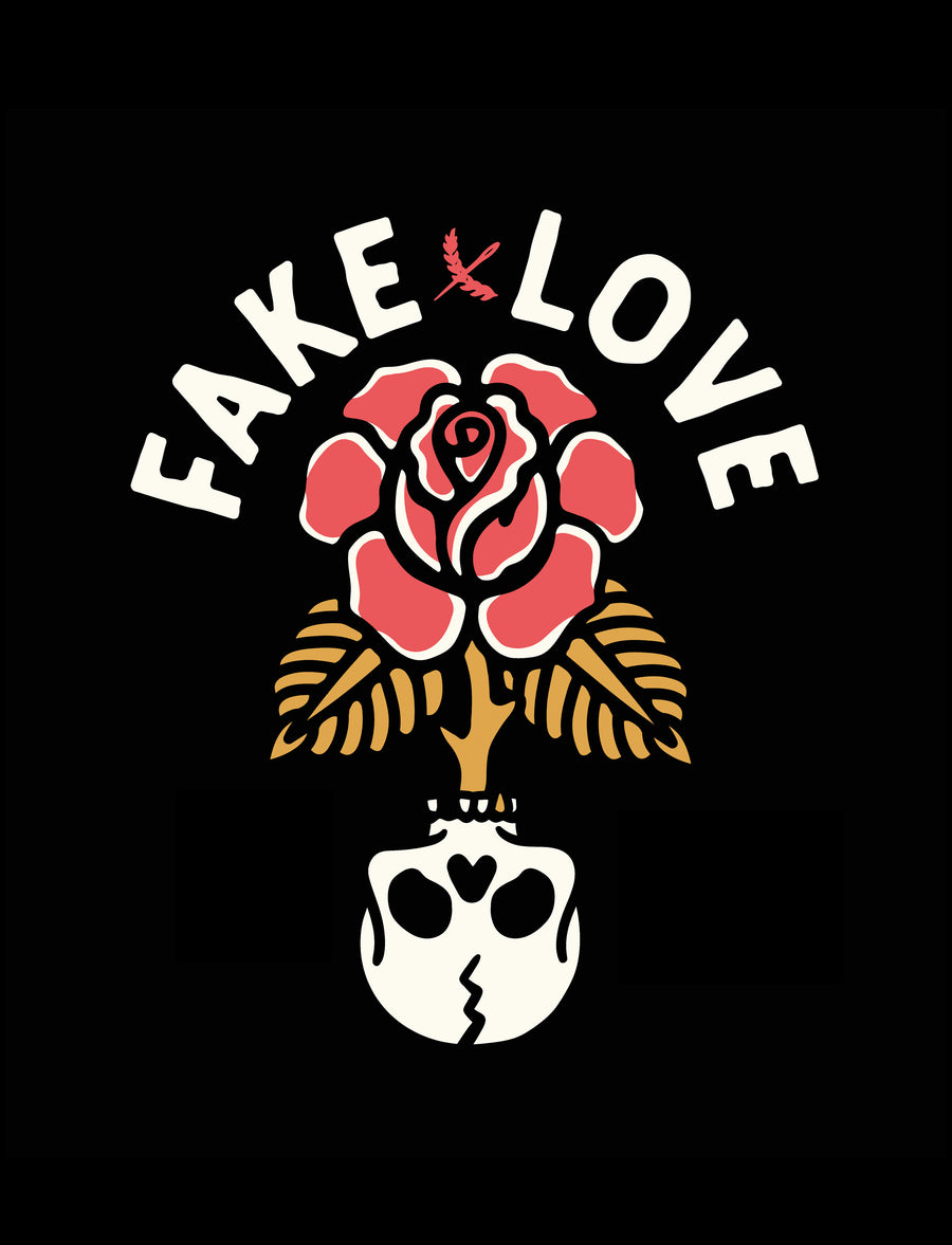 Fake Love Poster - Black
