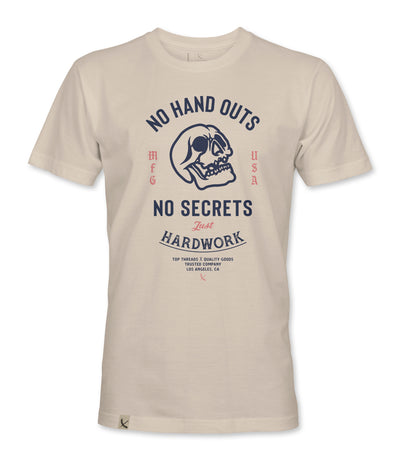 No Hand Outs Tee - Natural (NEW FIT)