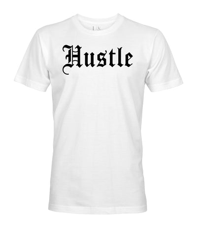 Oversized Hustle Tee - White/Black
