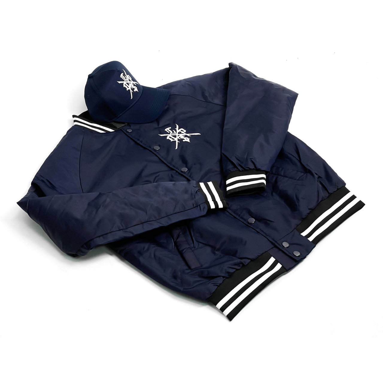 Hieroglyphic Bomber Jacket - Navy