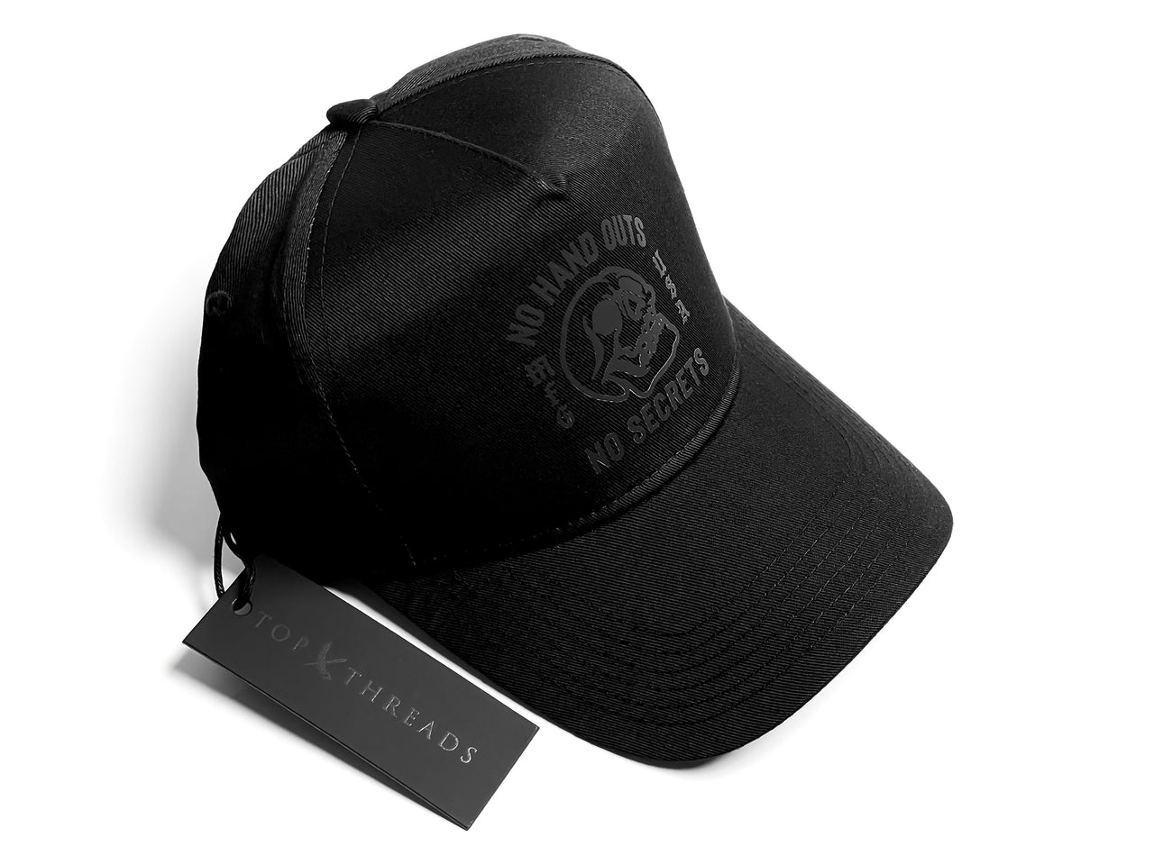No Handouts Cap - Black on Black