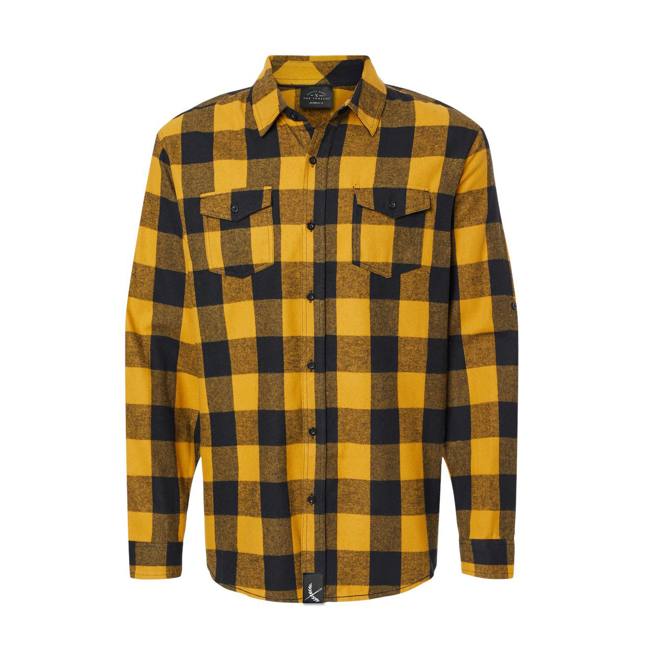 Imperial Cuffed Flannel - Black Yellow