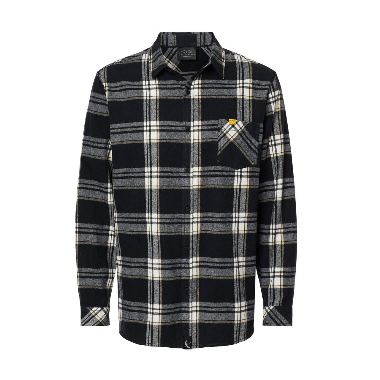 Imperial Pocket Flannel - Black Ecru