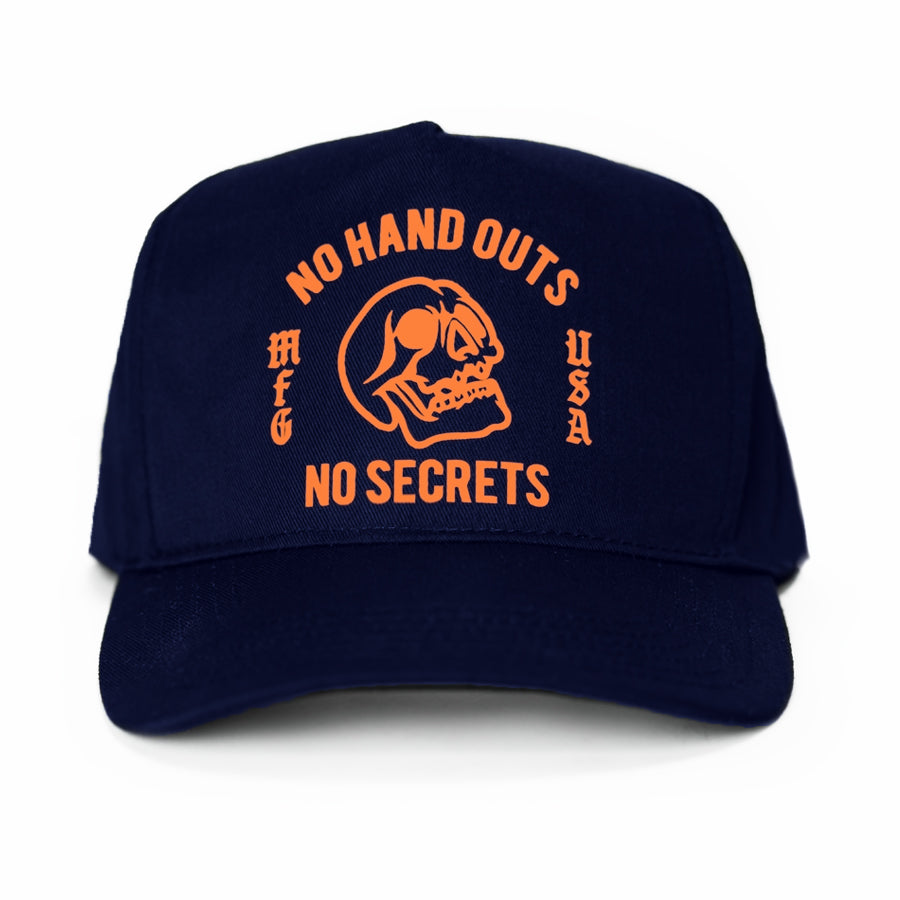 No Hand Outs Cap - Navy/Coral