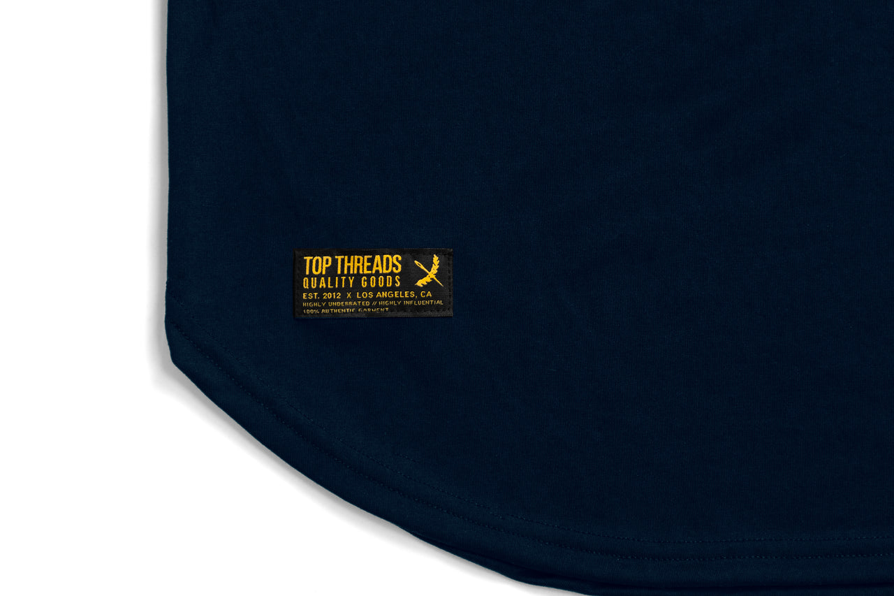 Drift Scallop Tee- Navy