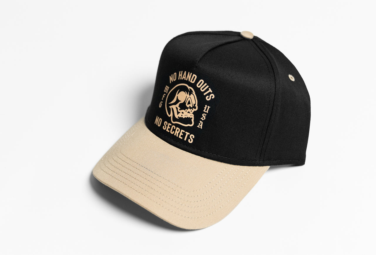 No Handouts Cap - Black / Beige