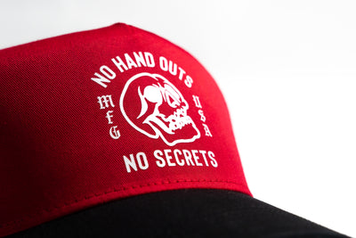 No Handouts Cap - Red / Black