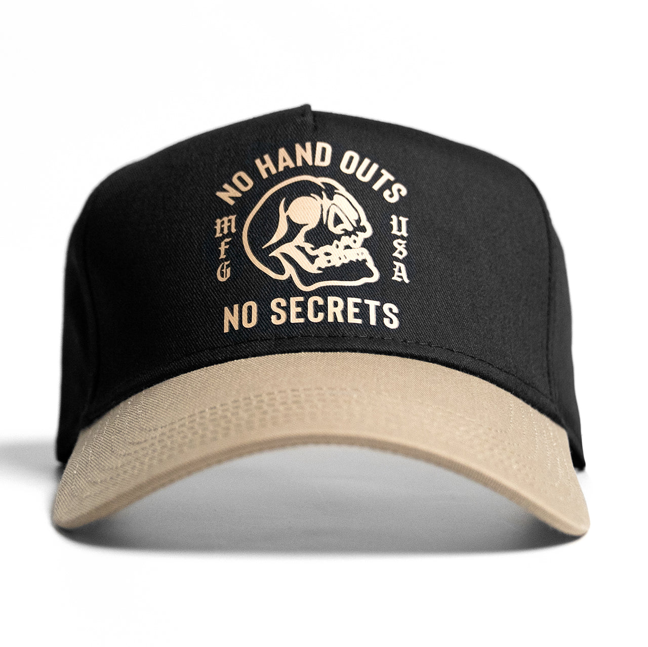 No Handouts Cap - Black / Beige