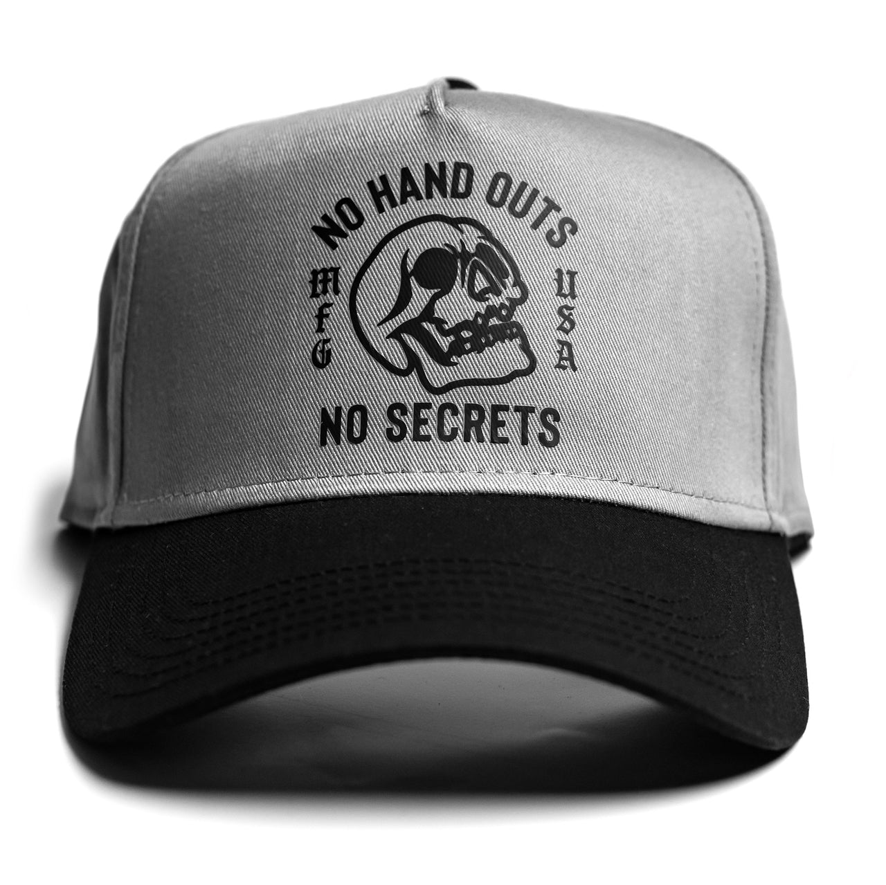 No Handouts Cap - Black and Grey