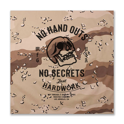 No Handouts Bandana - Desert Storm
