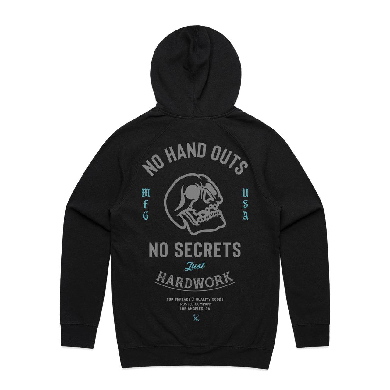 NO HAND OUTS HOODIE - BLACK