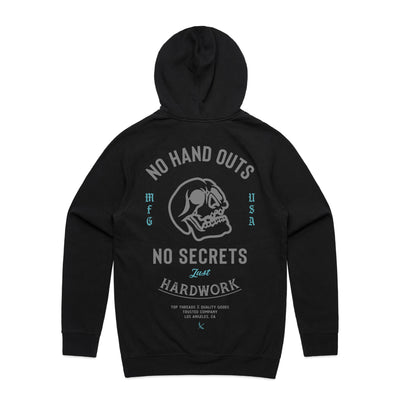 NO HAND OUTS HOODIE - BLACK