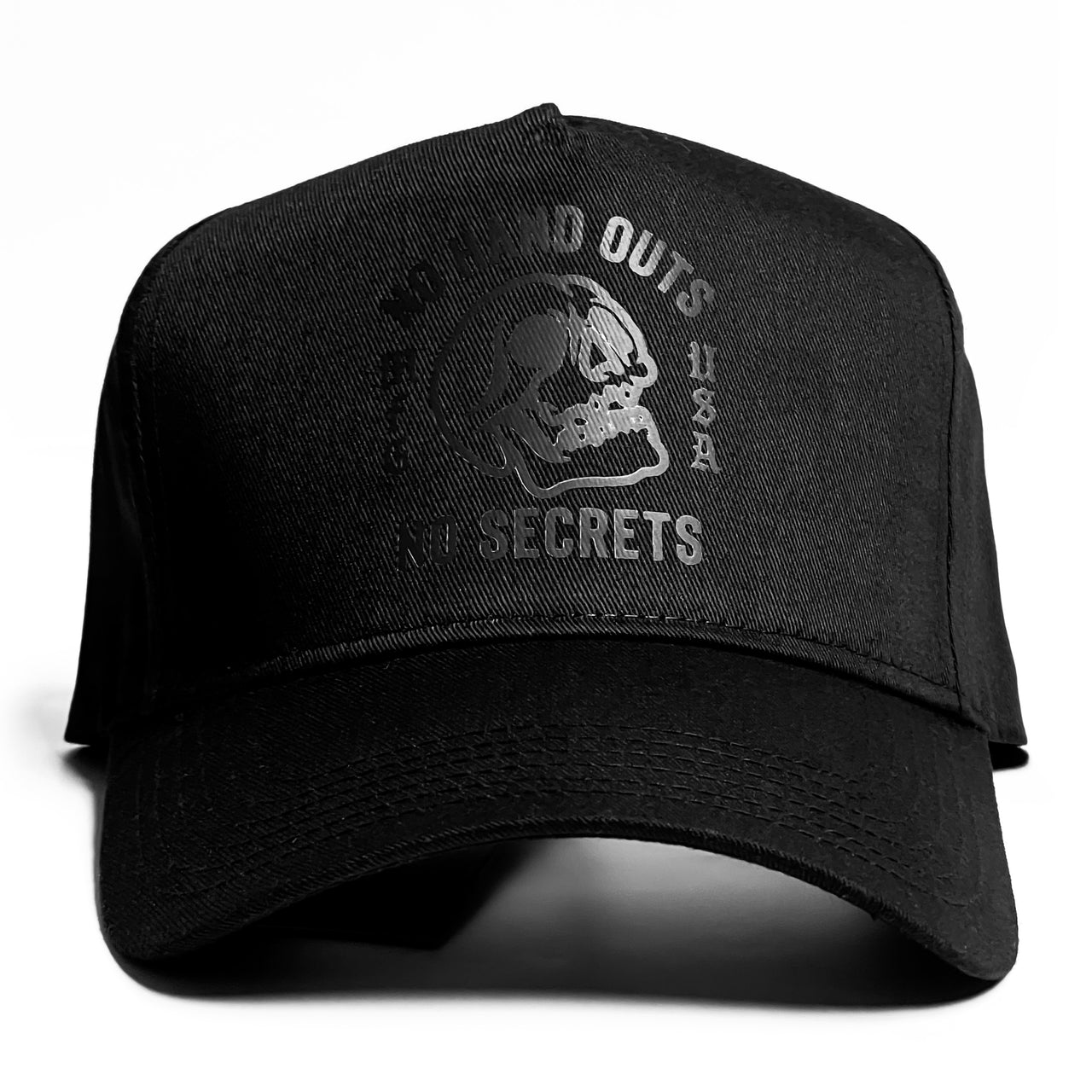 No Handouts Cap - Black on Black