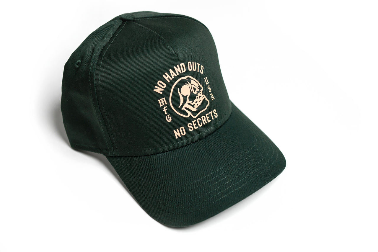 No Handouts Cap - Forest Green